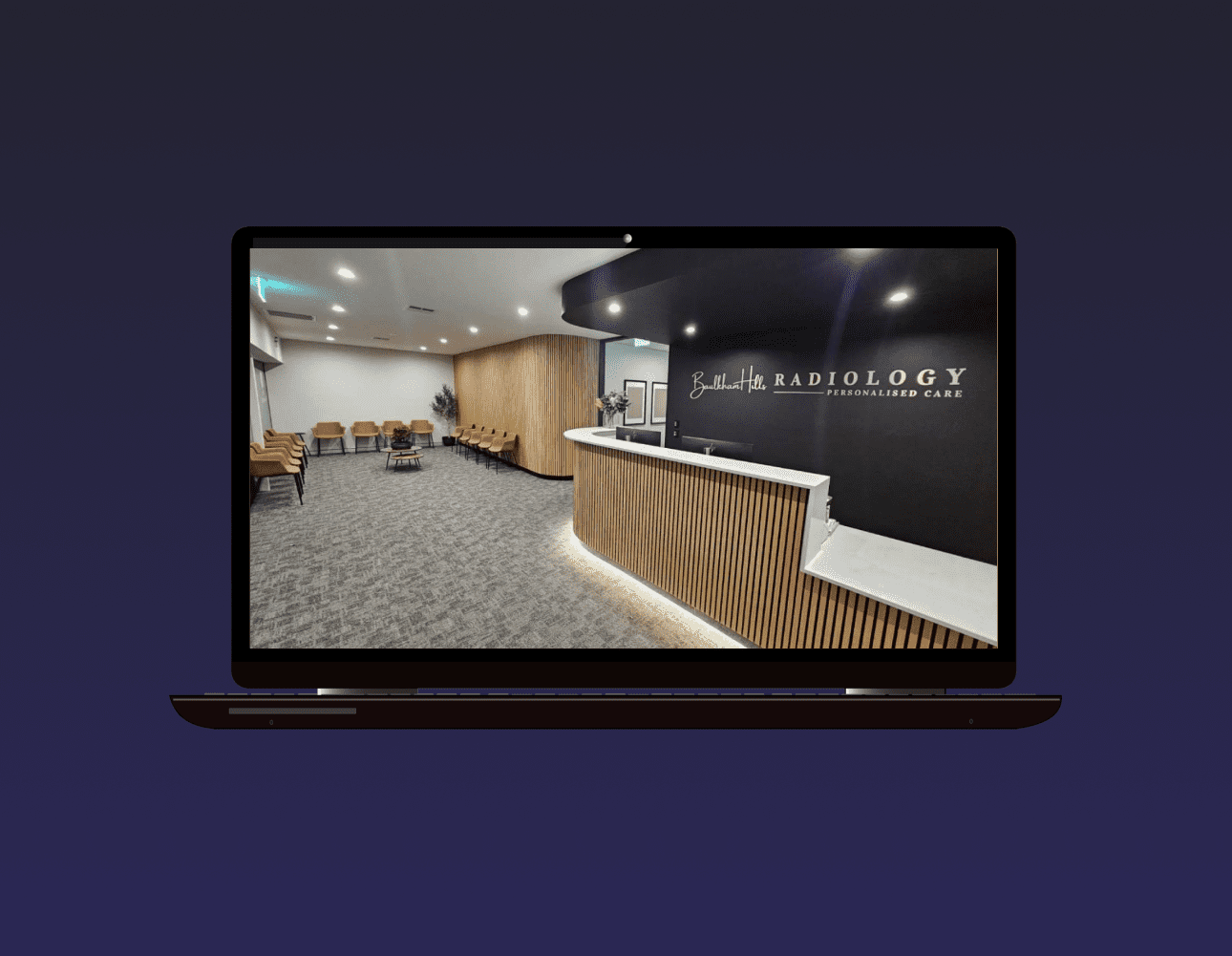 Trucell Full IT fitout site which is Baulkham Hills Radiology shown on laptop screen