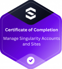 certificate of completion badge for sentinelone Managed singularity accounts for cybersecurity